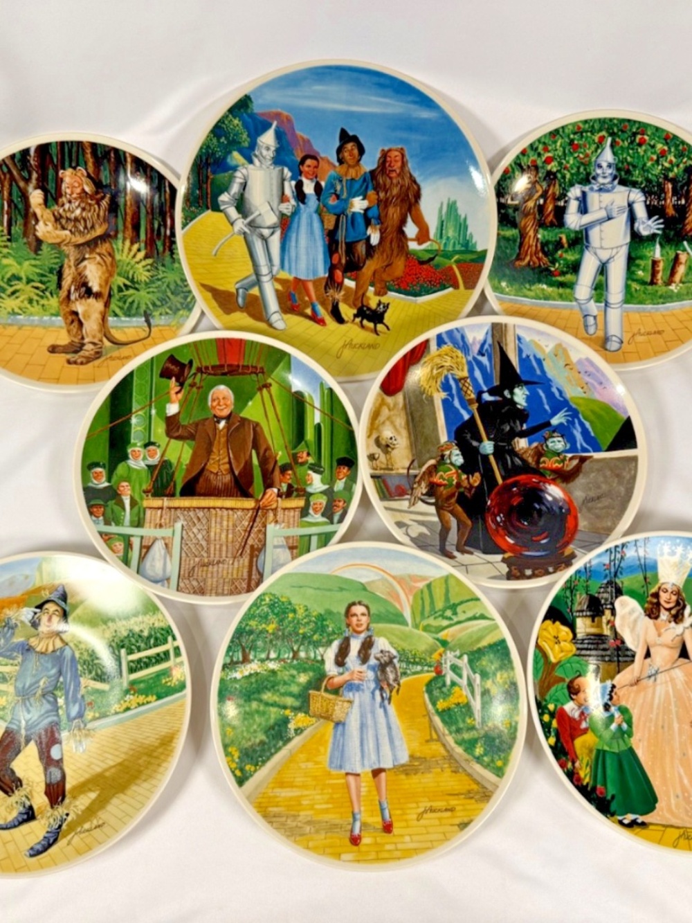 Wizard of Oz - Knowles Collector Plates - James Auckland 1977-1979 Full Set Mint